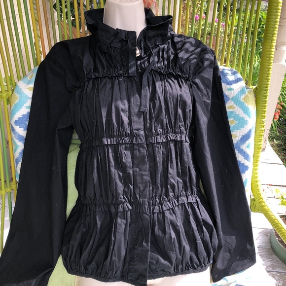HABITAT elasticized cotton/3%stretch black shirt - Picture 1 of 8